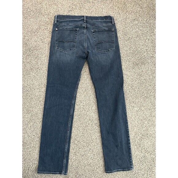 7 For All Mankind Men’s Jeans Blue Stretch Denim Size 34x32 (READ) - Picture 1 of 10